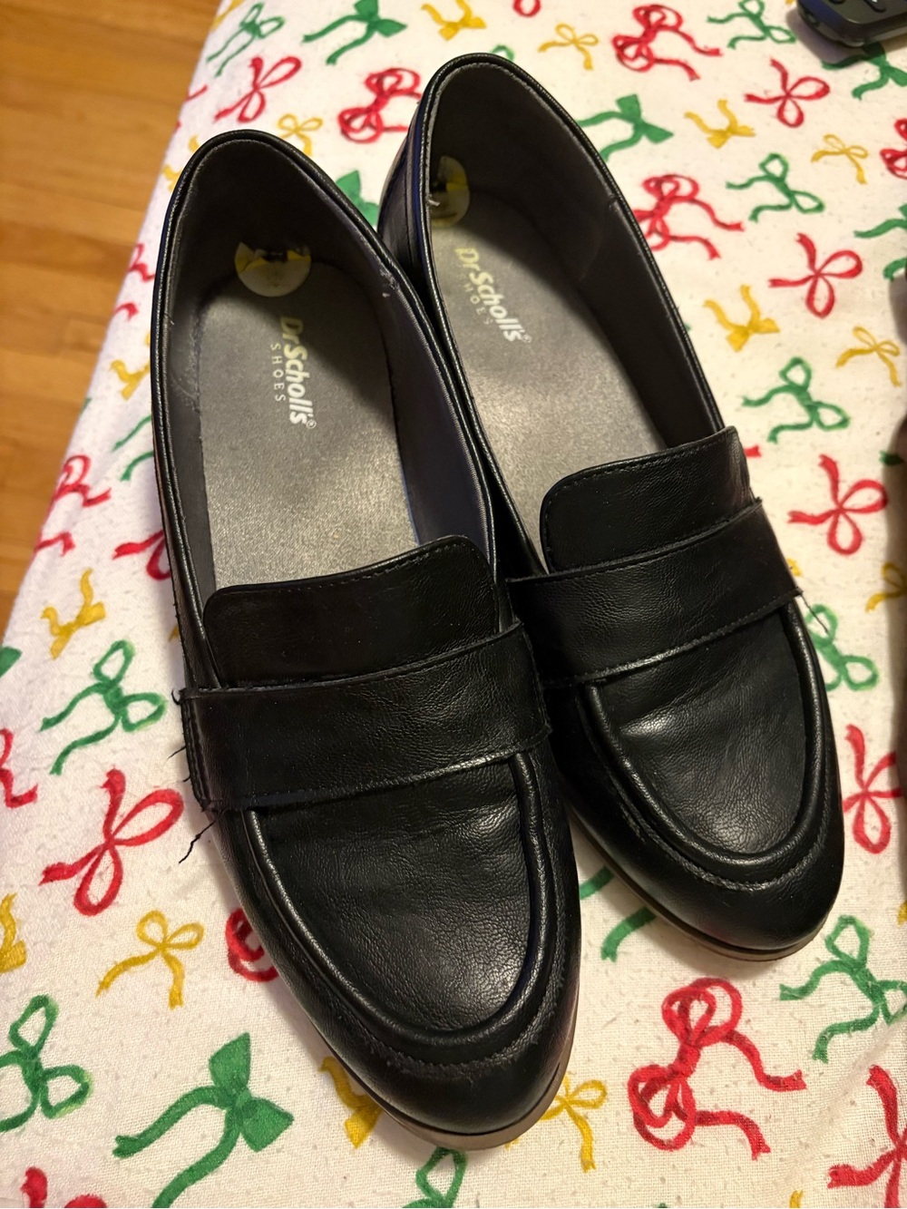 Dr. Scholl's Black Leather Penny Loafers